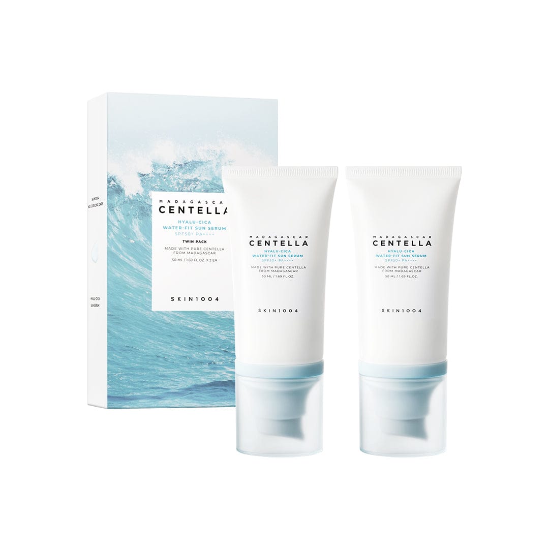 Hyalu-Cica Water-Fit Sun Serum pack doble — SKIN1004